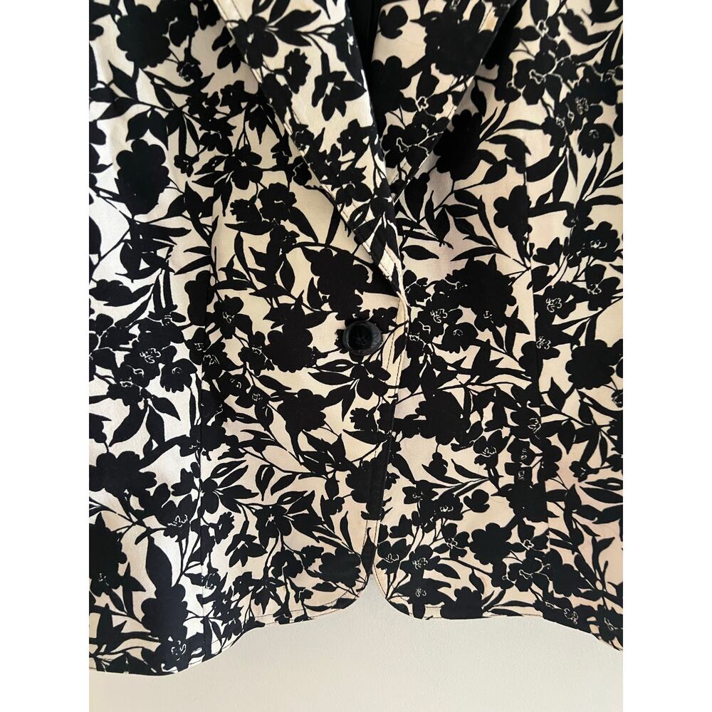 Apostrophe Blazer Jacket One Button Stretch Black… - image 3